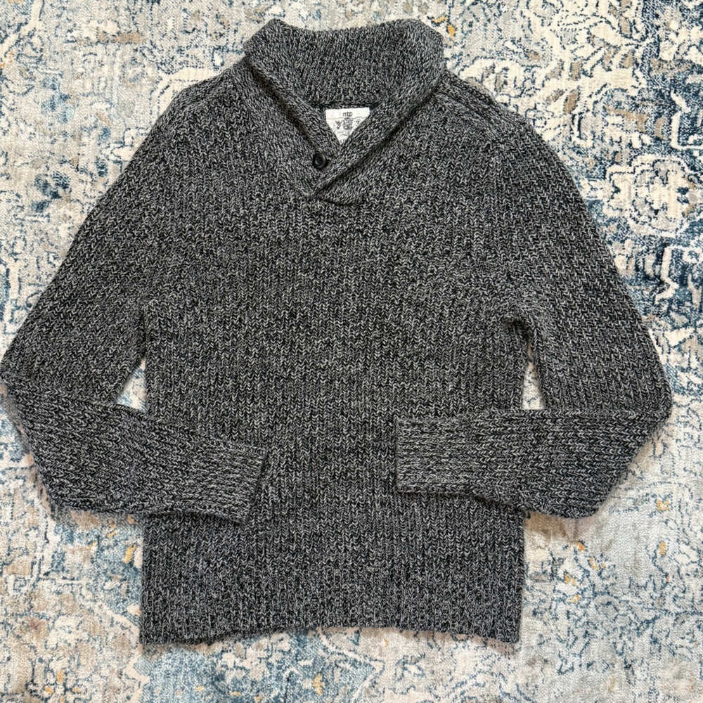 Vintage Y2K Express Knit Ribbed Gray Sweater Medium
